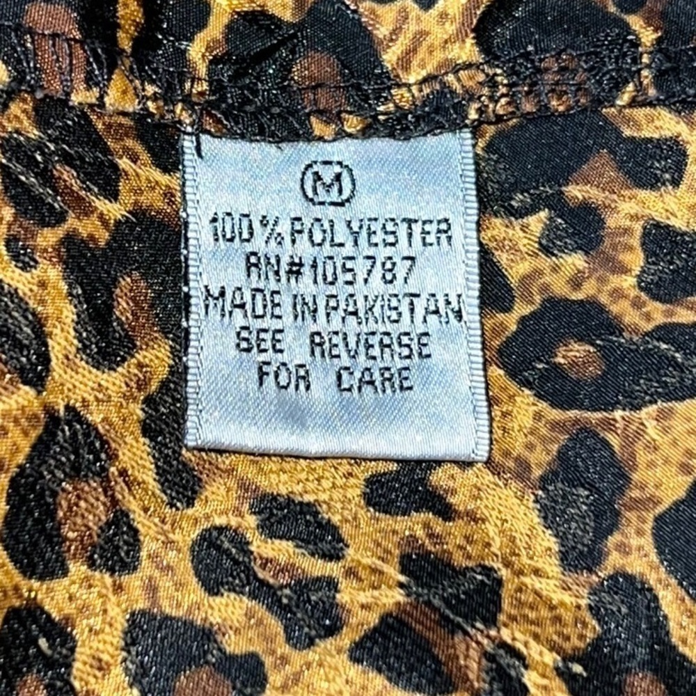 ADORABLE Silky Leopard Slip W/Bow Details, Size M - Picture 5 of 6
